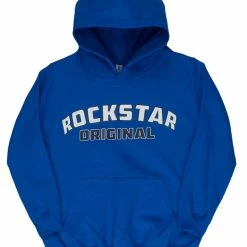 BOYS HOODIES & SWEATSHIRTS BOYS ROCKSTAR GRAPHIC HOODIE-ROYAL BLUE