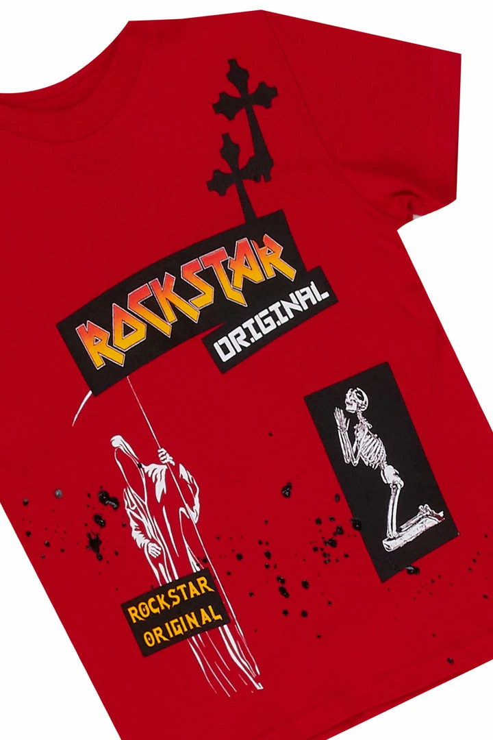 Best Sale 🔔 BOYS DENIM SETS New Arrivals BOYS WILLARD DENIM SHORT SET-RED 😀 3 BOYS DENIM SETS New Arrivals BOYS WILLARD DENIM SHORT SET-RED