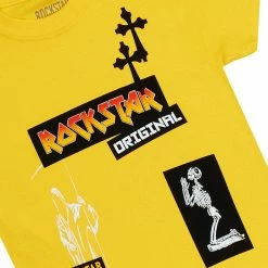 BOYS DENIM SETS BOYS WILLARD DENIM SHORT SET-YELLOW