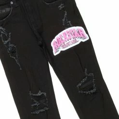 BOYS DENIM SETS BOYS FALKON T-SHIRT/JEAN SET-BLACK