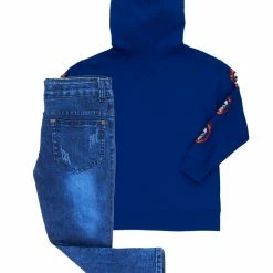 BOYS DENIM SETS New Arrivals BOYS PATRICK HOODIE/JEAN SET-ROYAL BLUE