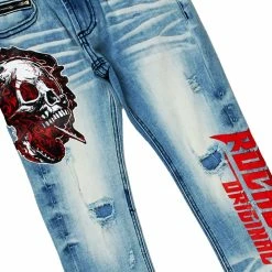 BOYS DENIM SETS BOYS RENO T-SHIRT/DENIM SET-WHITE New Arrivals