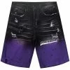 MENS SHORTS BALBO PRINTED SHORT-PURPLE Denim
