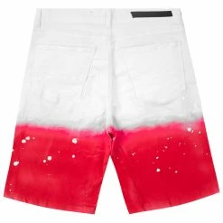 MENS SHORTS BALBO PRINTED SHORT-WHT/RED Denim