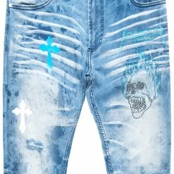 MENS JEANS BERNARD CRYSTAL JEAN-BLUE Denim