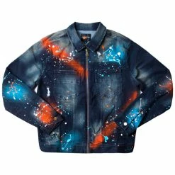 MENS DENIM JACKETS BLINK PAINTER JACKET- ORANGE