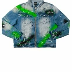 MENS DENIM JACKETS BLINK PAINTER JACKET- GREEN