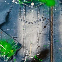 MENS DENIM JACKETS BLINK PAINTER JACKET- GREEN