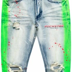 MENS JEANS Denim BRUM PRINTED JEAN-GREEN