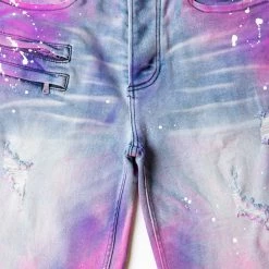 MENS SHORTS BOLIN DENIM SHORT- PINK/BLUE