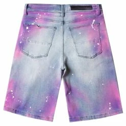 MENS SHORTS BOLIN DENIM SHORT- PINK/BLUE