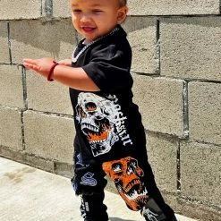 BOYS DENIM SETS New Arrivals BOYS ARON T-SHIRT/JEAN SET-BLACK