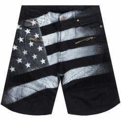 BOYS SHORTS BOYS KYREE DENIM SHORTS - BLACK/SILVER