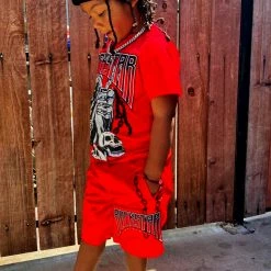 BOYS SHORT SETS New Arrivals BOYS WAGE SHORT SET-RED