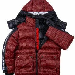 MENS OUTERWEAR Jackets & Outerwear BRYSON PUFFER JACKET- RED/BLK