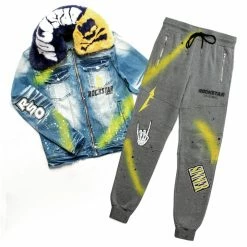 Coupon π MENS TRACK SETS CARMELO DENIM JACKET/TRACKPANT SET-NAVY/YELLOW β 10 MENS TRACK SETS CARMELO DENIM JACKET/TRACKPANT SET-NAVY/YELLOW