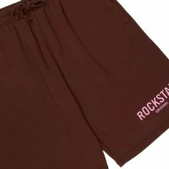 MENS SHORT SETS CASEY HOODIE/SHORT FLEECE SET-BROWN