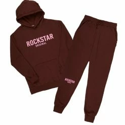 Buy ⌛ MENS TRACK SETS CASEY HOODIE FLEECE SET-BROWN 😍 12 MENS TRACK SETS CASEY HOODIE FLEECE SET-BROWN