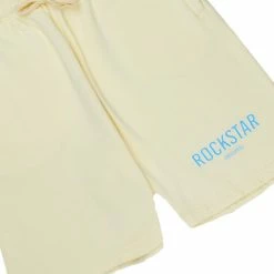 MENS SHORT SETS CASEY T-SHIRT SHORT SET-PALE YELLOW