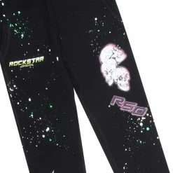 MENS TRACK SETS CERWIN DENIM JACKET/TRACKPANT SET-BLACK