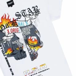 BOYS TRACK SETS BOYS CHASE T-SHIRT STACKED FLARE TRACKSET-WHITE