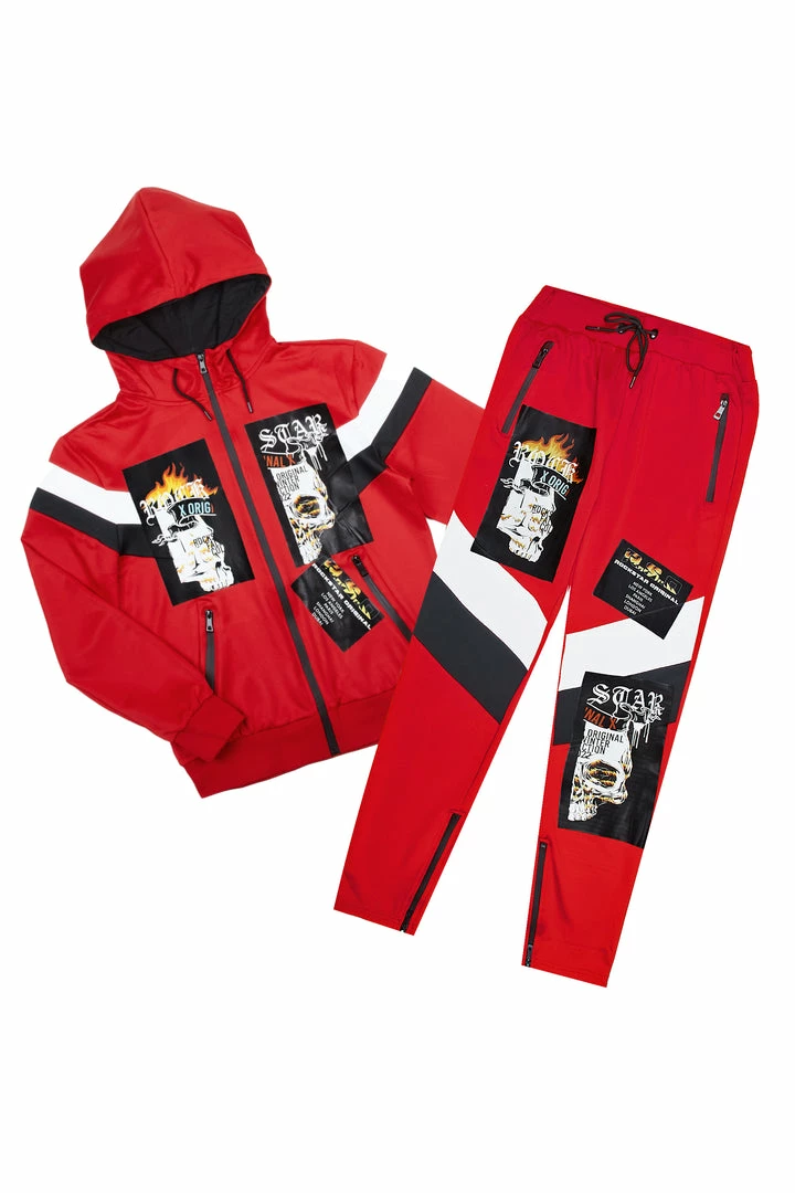 Best deal 😀 MENS TRACK SETS CHASE ZIPPER JACKET TRACK SET-RED 👍 1 MENS TRACK SETS CHASE ZIPPER JACKET TRACK SET-RED