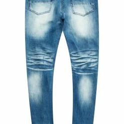 MENS JEANS CHAUNCY PRINTED DENIM JEAN- ORANGE