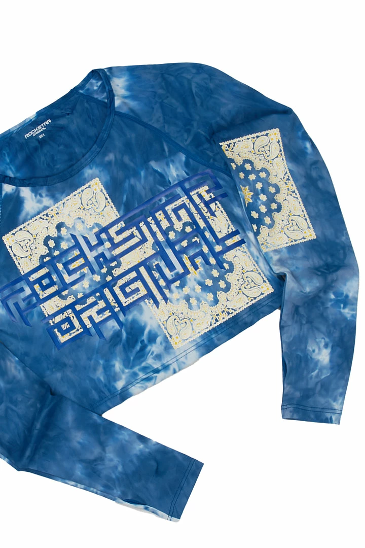 Wholesale ๐ฏ WOMENS ACTIVE SHORT SETS CLARA TIE DYE BIKE SHORT SET-BLUE ๐ 4 WOMENS ACTIVE SHORT SETS CLARA TIE DYE BIKE SHORT SET-BLUE