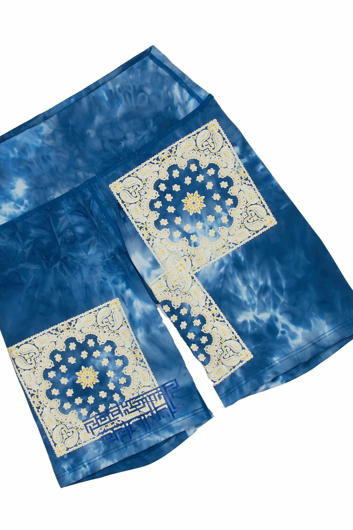 Wholesale ๐ฏ WOMENS ACTIVE SHORT SETS CLARA TIE DYE BIKE SHORT SET-BLUE ๐ 5 WOMENS ACTIVE SHORT SETS CLARA TIE DYE BIKE SHORT SET-BLUE