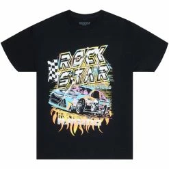 MENS TEES CLAYDON PRINTED T-SHIRT-BLACK Tops