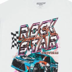 MENS TEES Tops CLAYDON PRINTED T-SHIRT-WHITE