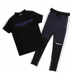 BOYS TRACK SETS BOYS CRISS T-SHIRT REFLECTIVE TRACK SET-BLACK New Arrivals