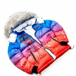 MENS OUTERWEAR CURRY 2.0 PUFFER JACKET- BLUE/RED Jackets & Outerwear