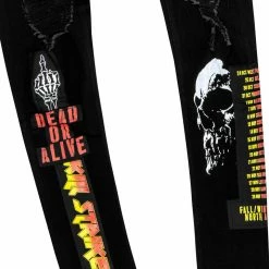 MENS JEANS Denim CANNON PATCHWORK JEAN- BLACK