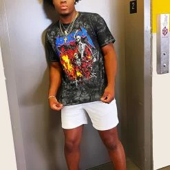 MENS TEES CHEVALIER GRAPHIC T-SHIRT-CHARCOAL