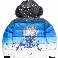 Promo 🎉 BOYS OUTERWEAR KIDS CURRY 2.0 PUFFER JACKET- BLUE/BLACK 🛒 5 BOYS OUTERWEAR KIDS CURRY 2.0 PUFFER JACKET- BLUE/BLACK
