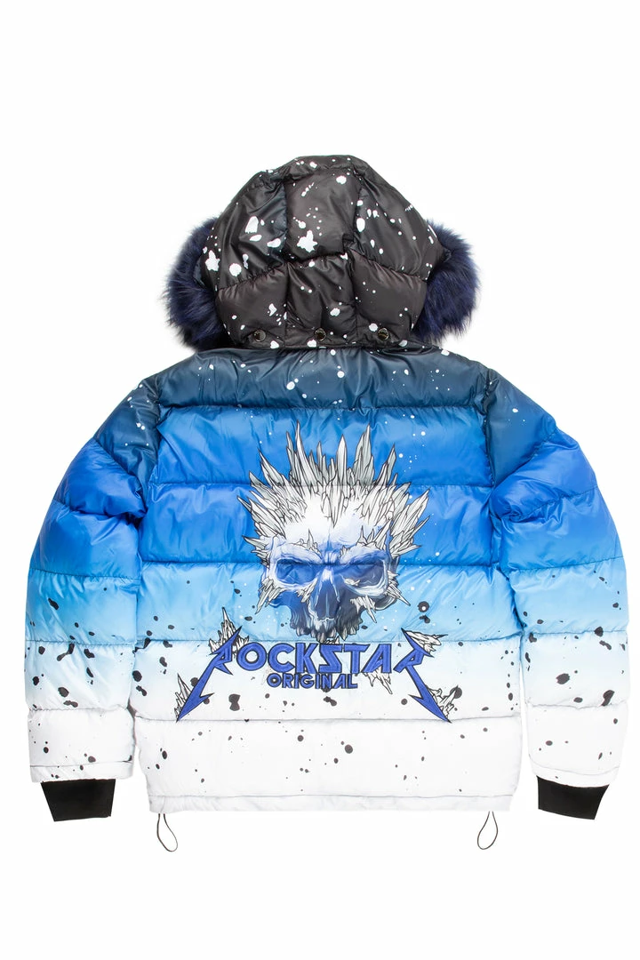 Promo 🎉 BOYS OUTERWEAR KIDS CURRY 2.0 PUFFER JACKET- BLUE/BLACK 🛒 3 BOYS OUTERWEAR KIDS CURRY 2.0 PUFFER JACKET- BLUE/BLACK