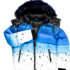 BOYS OUTERWEAR KIDS CURRY 2.0 PUFFER JACKET- BLUE/BLACK