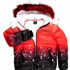 MENS OUTERWEAR Red Curry Ombre Puffer Jacket Jackets & Outerwear