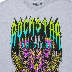 MENS TEES DAMONE GRAPHIC T-SHIRT-HEATHER GREY Tops