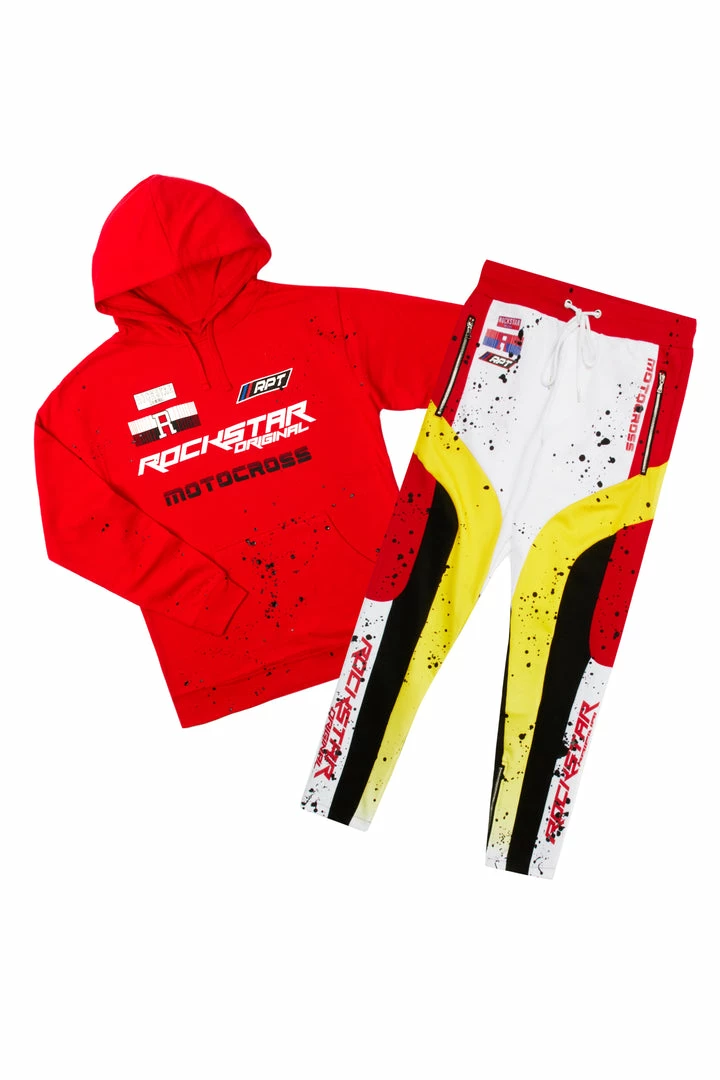 Brand new 👏 MENS TRACK SETS DARBY HOODIE TRACK SET-RED ⌛ 1 MENS TRACK SETS DARBY HOODIE TRACK SET-RED