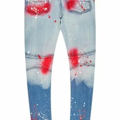 MENS JEANS DEMNA PAINTER JEAN-BLUE/RED Denim