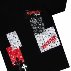 MENS SHORT SETS LENDRICK T-SHIRT/DENIM SHORT SET-BLACK Track Sets