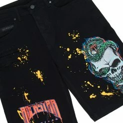 Best deal ❤️ MENS SHORT SETS LANDO T-SHIRT/DENIM SHORT SET-BLACK 😉 6 MENS SHORT SETS LANDO T-SHIRT/DENIM SHORT SET-BLACK