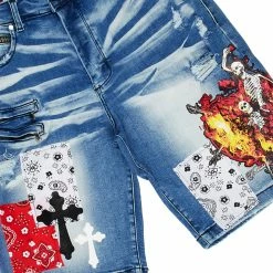 Coupon 🎁 MENS SHORT SETS LENDRICK T-SHIRT/DENIM SHORT SET-BLACK Track Sets 🔥 5 MENS SHORT SETS LENDRICK T-SHIRT/DENIM SHORT SET-BLACK Track Sets