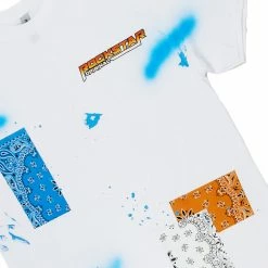 MENS SHORT SETS CIEN T-SHIRT/DENIM SHORT SET-ORANGE/BLUE