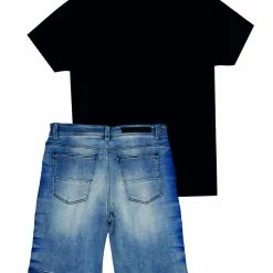 Best Sale ⭐ MENS SHORT SETS MURATI T-SHIRT/DENIM SHORT SET-NAVY ❤️ 7 MENS SHORT SETS MURATI T-SHIRT/DENIM SHORT SET-NAVY