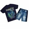 MENS SHORT SETS ILAGO T-SHIRT/DENIM SHORT SET-NAVY