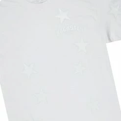 MENS SHORT SETS STELLAR T-SHIRT/DENIM SHORT SET-WHITE Track Sets