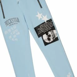 MENS TRACK SETS DENNIS T-SHIRT TRACK SET-LIGHT BLUE